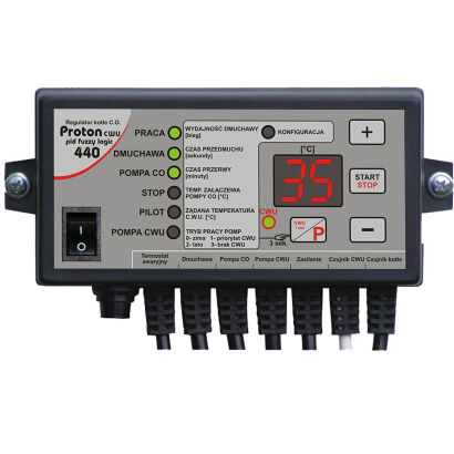 Sterownik PROTON 440.01 regulator do kotła pieca zasypowego - wersja c.w.u. algorytm PID