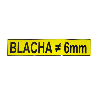 Naklejka BLACHA 6 MM