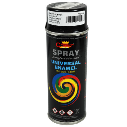 Farba Champion Uniwer czarny połysk (RAL 9017) spray